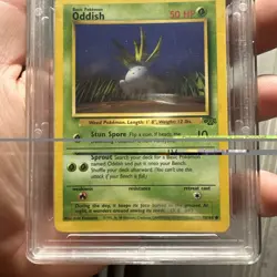 1999 POKEMON JUNGLE ODDISH 58/64 (MP) COMMON GMA 8.5 - Image 3