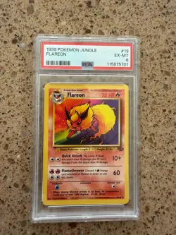 1999 POKEMON JUNGLE 19/64 FLAREON PSA 6 EX-MT - Image 1