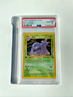 PSA 10 GEM MINT Pokemon MUK Holo Rare Fossil 13/62 1st Edition - Image 1