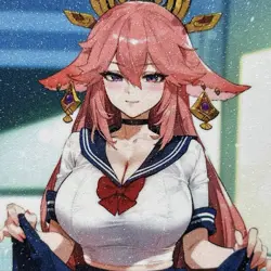 Genshin Impact Yae Miko Sexy Anime Waifu Girl Doujin Goddess Glitter Art Card - Image 4