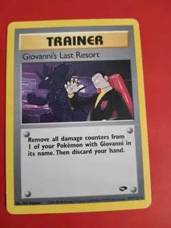 Giovanni's Last Resort 105/132 Gym Challenge Pokemon Card - Image 1