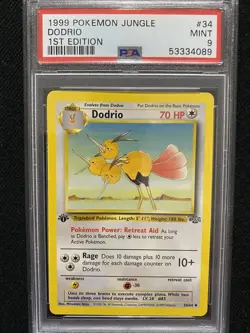 1999 Pokemon Jungle 1st Edition Dodrio 34/64 PSA 9 Mint - Image 1
