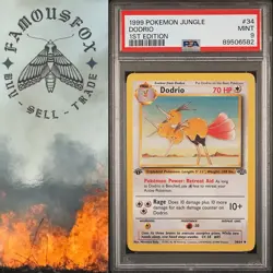 1999 Pokemon Jungle 1st Edition Uncommon: Dodrio 34/64 PSA 9 Mint Pokemon WOTC - Image 1