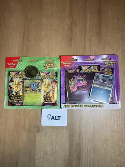 Pokemon TCG Ascended Heroes Sealed Lot: 3-Pack Blister & Tech Sticker Collection - Image 1