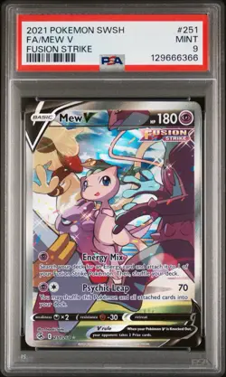 Mew V Alt Art 251/264 - PSA 9 MINT - 2021 Pokemon Card TCG - Fusion Strike - Image 1