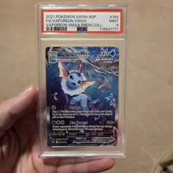 Pokemon Card - Vaporeon VMAX SWSH182 Premium Collection 2021 - PSA 9 - Image 1