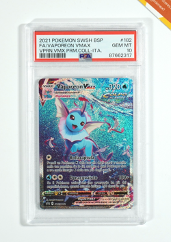 Pokemon PSA 10 Vaporeon Vmax #182 Full Art Premium Collection 2021 Italiano - Image 1