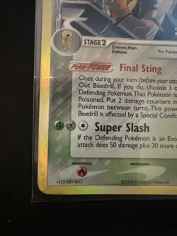 Pokemon Beedrill TCG Reverse Holo Card 1/113 Stamped EX Delta Species - Image 5