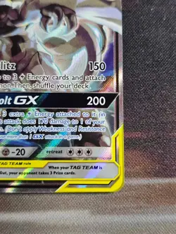 Pikachu & Zekrom GX SM168 Black Star Promo Tag Team Holo Card - Image 4