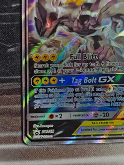 Pikachu & Zekrom GX SM168 Black Star Promo Tag Team Holo Card - Image 5
