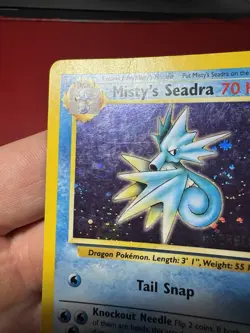 Misty’s Seadra 9/132 Prerelease Holo Rare Gym Heroes Pokemon Card HP - Image 3