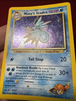 Misty’s Seadra 9/132 Prerelease Holo Rare Gym Heroes Pokemon Card HP - Image 5
