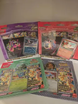 Pokemon TCG: Ascended Heroes 2x Tech Sticker & 2x Blister Pack Bundle x 10 packs - Image 1