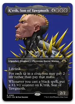 K'rrik, Son of Yawgmoth (Borderless) #365 (NM) Modern Horizons 3 MH3 Magic MTG - Image 1