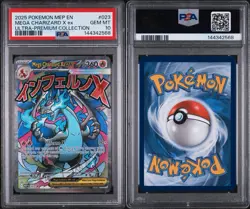 2025 POKEMON MEP EN-ME BLACK STAR PROMO #023 MEGA CHARIZARD X EX PSA 10 - Image 3