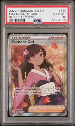 FURISODE GIRL #190 PSA 10 2022 Pokemon Silver Tempest Full Art Trainer Gem Mint - Image 1
