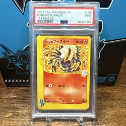 Pokemon Karen's Flareon 089/141 VS 1st Edition Japanese PSA 9 Basic Card - Image 1