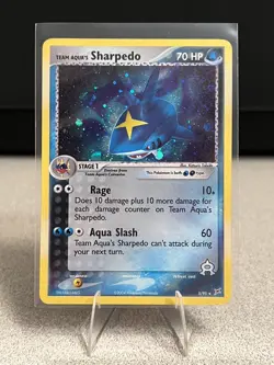 2004 Pokemon EX Team Magma Vs. Team Aqua Team Aqua's Sharpedo Holo 5/95 - Image 1