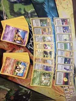 Complete Base Set 17-102 NM-PL Rare Commons And Uncommons Non Holo Pokemon Cards - Image 1