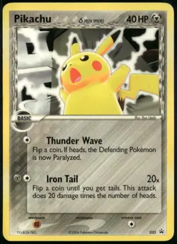 Pikachu 035 Non-Holo Variant Nintendo Black Star Promo Delta Species 2006 MP - Image 1