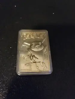 Burger King Pokemon 23k Gold Plated Pikachu #25 Trading Card 1999 - Image 1