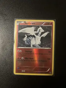 Pokemon TCG Reshiram Reverse Holo Rare Card 26/114 Black White - Image 1