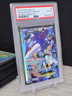 Pokemon Team Aqua's Kyogre EX 6/34 Double Crisis Ultra Rare Full Art Holo PSA 6 - Image 1