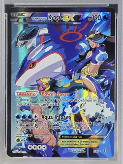 Pokemon Team Aqua's Kyogre EX 6/34 Double Crisis Ultra Rare Full Art Holo PSA 6 - Image 5