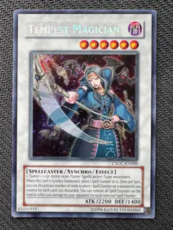 Yugioh Tempest Magician Unlimited Edition Secret Rare CSOC-EN088 NM - Image 1