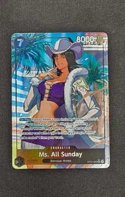 ONE PIECE TCG Ms. All Sunday OP14-084 SR (Alternate Art) - The Azure Sea's Seven - Image 1