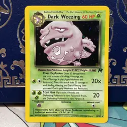 Dark Weezing Holo Team Rocket Base Set Pokemon Card 14/82 Near Mint NM MINT - Image 1