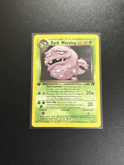 Dark Weezing 1st Edition Team Rocket NM Vintage Pokemon Card #31 Rare WOTC - Image 1