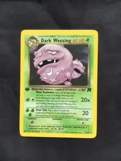 Pokemon Cards: Team Rocket 1st Edition Rare: Dark Weezing 31/82 - Image 1