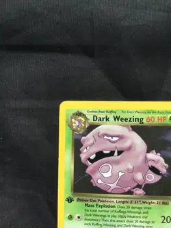 Pokemon Cards: Team Rocket 1st Edition Rare: Dark Weezing 31/82 - Image 2