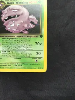 Pokemon Cards: Team Rocket 1st Edition Rare: Dark Weezing 31/82 - Image 4