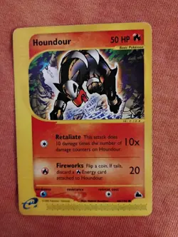 Pokemon Houndour 66/144 Skyridge Set Common Regular Basic 50 HP English Card - Image 1