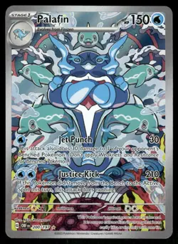 Pokemon Cards Palafin 200/197 Obsidian Flames Illustration Rare NM - Image 1