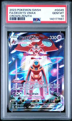 PSA 10 DEOXYS VMAX GG45/GG70 FULL ART CROWN ZENITH POKEMON 😍 - Image 1
