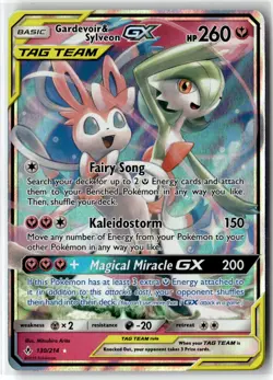 Gardevoir & Sylveon-GX ⭐ 130/214 Holo Rare GX Unbroken Bonds 2019 Pokemon NM - Image 1