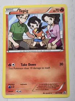 Pokemon TCG Tepig 25/113 Legendary Treasures Regular - Image 1