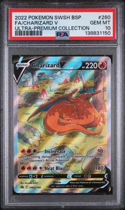 Fa/Charizard V Pokemon Swsh Black Star Promo 260 NM PSA 10 - Image 1