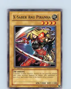Yu-Gi-Oh TCG X-Saber Anu Piranha 5DS2-EN004 1st Edition Common Card LP-NM - Image 1