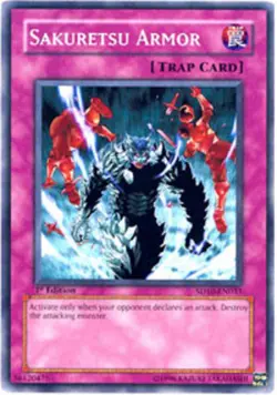 Yugioh! HP Sakuretsu Armor - SD10-EN033 - Common - 1st Edition Heavily Played, E - Image 1