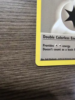 124/130 Double Colorless Energy Pokemon Tcg Base Set 2 LP - Image 2