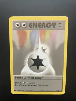 Pokemon Double Colorless Energy 124/130 Base Set 2 Uncommon HP - Image 1