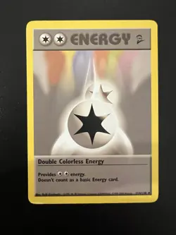Double Colorless Energy 124/130 Base Set 2 2000 Pokemon Card Uncommon LP - Image 1