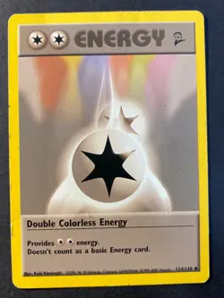 Double Colorless Energy 124/130 Base Set 2 Trainer Rare - WOTC Pokemon Card HP - Image 1