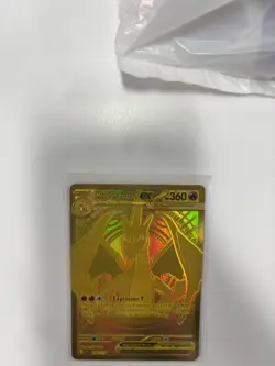 Hyper Rare Pokemon TCG Trading Card Game Gold Mega Charizard Y Ascended Heroes - Image 3