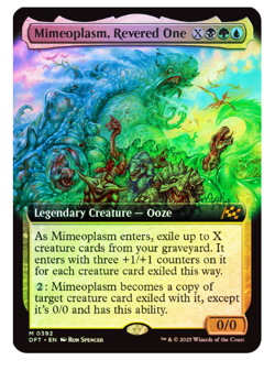 Mimeoplasm, Revered One - Foil - Extended Art Aetherdrift MTG - Image 1