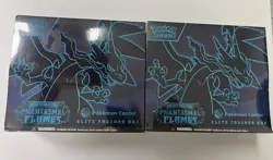 Pokemon TCG Phantasmal Flames Pokemon Center ETB X2 Factory Sealed Brand New - Image 1